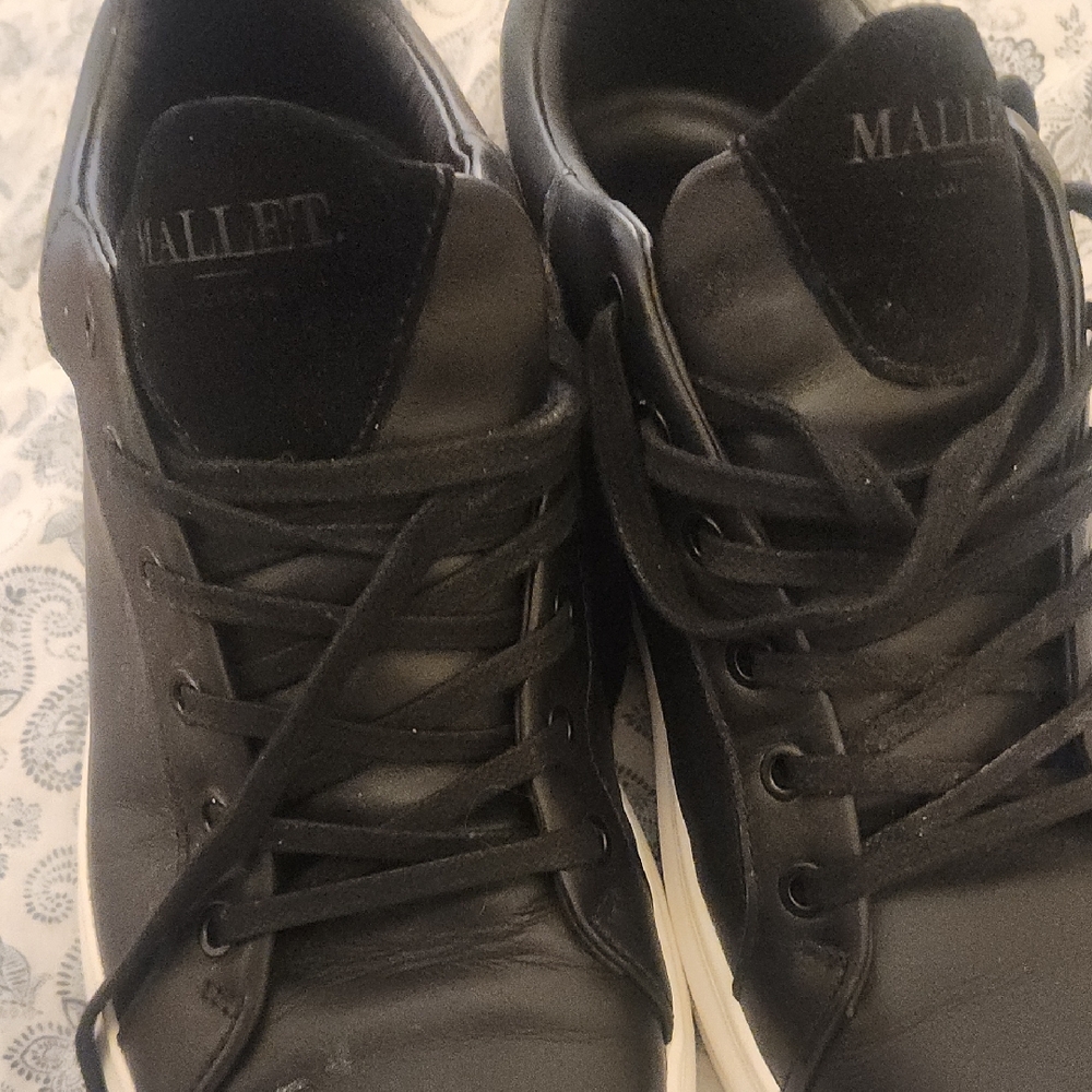 Black and White Men's Sneakers - Picture 3 of 10